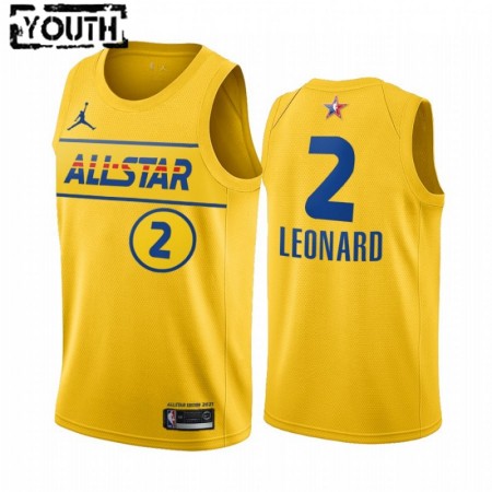 Maillot Basket Los Angeles Clippers Kawhi Leonard 2 2021 All-Star Jordan Brand Gold Swingman - Enfant
